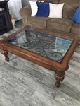 Ethan Allen Devereaux Tuscan Wrought Iron Glass Coffee Cocktail Table 32-8410. Fixed Price $199.99.