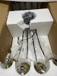 Elegant LD5006D42BRB Rohan 8-LIGHT 42" Taper Candle Chandelier Matte Black/bra. Fixed Price $182.29.