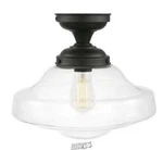 Globe ELECTRIC-LUCERNE1-LIGHT Dark Bronze Semi-flush Mount Easy Install Dimmable. Fixed Price $49.99.