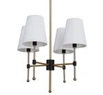 Park Harbor Black/antique Brass 20"W 4-LIGHT Empire Chandelier W/tapered Shades. Fixed Price $107.97.