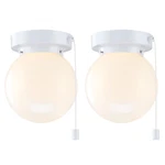 Project Source 2-LIGHT 5.78-IN Gloss White Flush Mount 2-PACK. Fixed Price $6.99.
