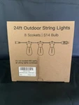 Aialun 24FT Led Outdoor String Lights, Outside Patio Backyard. Fixed Price $25.99.