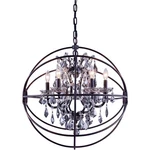 Elegant Lighting 1130D25DB-SS/RC Geneva Pendant Dark Bronze. Fixed Price $948.00.