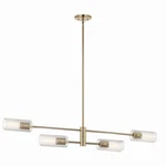 Champagne Bronze Linear Chandelier From The Velestino Collection. Fixed Price $729.99.