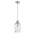 Craftmade P725BNK1 1-LIGHT Brushed Nickel Pendant Bell Glass Transitional. Fixed Price $63.96.