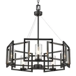 Golden Lighting 6068-5 Marco 25"W Taper Candle Style Black. Fixed Price $499.99.