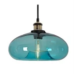 Blue Glass Pendant Light Industrial Vintage Design Suitable For Kitchen Island. Fixed Price $36.00.