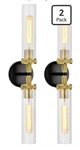 Lalula Black And Gold Vanity Light Fixtures 2-PACK Modern Hardwired Dual. Fixed Price $99.99.