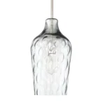 Craftmade 1-LIGHT Brushed Nickel Mini Pendant, Hammered Glass (no Bulb). Fixed Price $47.99.