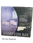 Hampton Bay Oron 4-LIGHT Brushed Nickel Reversible Chandelier. Fixed Price $69.00.