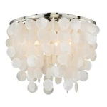 Vaxcel Elsa Capiz Shell 16' Flush Mount, Satin Nickel - C0079. Fixed Price $269.99.