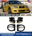 Front Bumper Fog Lights With Cover Bulbs Amber For Bmw E46 M3 M-tech 2001-2006. Fixed Price $46.76.