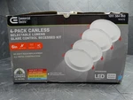 Commercial Electric 6" Led 2-LEVEL Lumen Select Baffle Canless Recessed Light. Fixed Price $51.99.