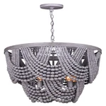Canarm Nicole Chandelier 5-LIGHT 60W Type Grey Real Wood Beads 18.5 X 23. Fixed Price $157.79.
