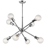 Kichler 43118CH Armstrong 30" 8-LIGHT Chandelier In Chrome. Fixed Price $539.99.