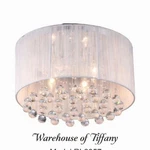 Warehouse Of Tiffany Crystal Drum Ceiling Lamp Flush Mount Light New. Fixed Price $59.99.