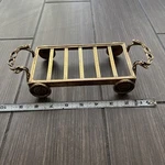 10 Antique Brass Perfume Cart Wagon Wheel Bottle Vanity Decor Ornate 1/1. Fixed Price $61.75.