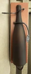 Meyda Lighting 99644 Tuscan Vineyard Frosted Amber Wine Bottle Wall Sconce 4"W. Fixed Price $249.95.