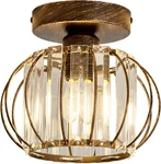 Semi Flush Mount Ceiling Light Fixture E26 Mini Crystal Chandelier Oil Rubbed Br. Fixed Price $48.29.