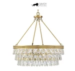 Savoy House 7-8701-6 Brass Windham 6-LIGHT 28"W Crystal Chandelier. Fixed Price $1100.00.