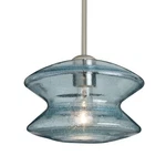 Besa Lighting Stem Pendant, Satin Nickel/blue 1TT-ZENBL-SN. Fixed Price $508.50.