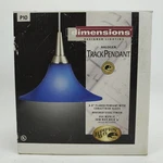 Hampton Bay Dimensions Lighting Track Pendant Blue Frosted Flared Glass Cobalt. Fixed Price $39.95.