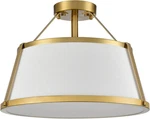 Drum Ceiling Light Semi Flush Mount Gold Finish Dimmable Led For Bedroom Hallway. Fixed Price $428.94.