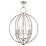 Livex Arabella Light Chandelier, Polished Chrome 40915-05. Fixed Price $319.96.