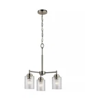 Kichler 44029 Nickel Winslow 3-LIGHT 18" Clear Seeded Glass Shade. Fixed Price $114.00.