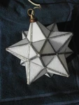 Vintage 1960'S 1970'S Moravian Hand Made Textured Milk Glass Hanging Star Lamp. Fixed Price $95.00.