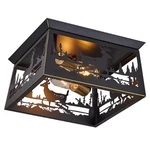 Mlgb Farmhouse Lighting Flush Mount Ceiling 12.6 In, 2-LIGHT Deer. Fixed Price $85.35.