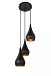Nora Collection Pendant D14.5IN H11.5IN LT:3 Black Finish By Elegant LDPD2000. Fixed Price $99.00.