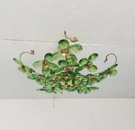 Crystal Chandelier Vintage Blue Colored Lighting Ceiling Fixture Pendant Lamp. Fixed Price $420.00.