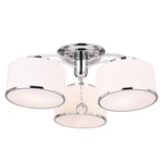 Cwi Frosted Light Drum Shade Flush Mount, Chrome/off White 5479C24C-3. Fixed Price $227.20.