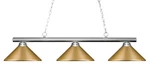 Z-lite 155-3-MSG Sharp Shooter Light 48"W Billiard Multi Chrome. Fixed Price $260.10.