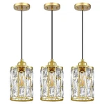 Dolaimi House 3-PACK Crystal Pendant Lights Gold Kitchen Island Hanging. Fixed Price $74.99.