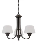 Nuvo Ludlow 3 Light Russet Bronze Etched Opal Glass Chandelier. Fixed Price $71.99.