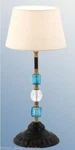 Edi Light 51912 Jessy Table Lamp E14 Antique Brown Max. 60W Fabric Shade Blue Beige. Fixed Price $23.20.