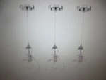 Hukoro 1-LIGHT Brushed Nickel Mini Pendant 3PK F82253-BN. Fixed Price $46.50.
