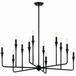 Black 12 Light Chandelier From The Alvaro Collection. Fixed Price $809.99.