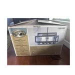 Hampton Bay Lara Pendant Fixture Geo Bronze Height-adjustable Glass Metal. Fixed Price $23.00.