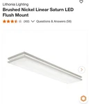 Lithonia Lighting Brushed Nickel Linear Saturn Led Flush Mount. Fixed Price $100.00.