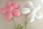 2 X Ikea Smila Blomma Pink Flower Wall Lamp W/ Green Cord Pair. Fixed Price $41.99.