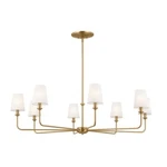 Kichler Pallas 8 Light Chandelier, Brushed Natural Brass - 52517BNB. Fixed Price $869.99.