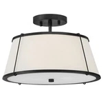 Hinkley Lighting Clarke 2 Semi-flush Mount, Black/off-white 4893BK. Fixed Price $329.00.
