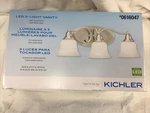 Kichler 0616047 Led 3-LIGHT Satin Nickel Opal White Glass Traditional Vanity. Fixed Price $124.99.