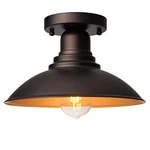 Outdoor Semi Flush Mount Porch Light, Oil Rubbed Bronze With Gold Accents, E2.... Fixed Price $53.55.