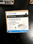 Kichler Series Accent Led Disc Puck Light 2700K 4D12V27WHT Round White. Fixed Price $19.95.