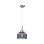 Innovations Caden Bell 1LT 8" Cord Mini Pendant, Sn/smoke 447-1P-SN-G73. Fixed Price $151.36.