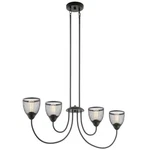 Kichler Voclain 4 Light Linear Chandelier, Black - 52273BK. Fixed Price $284.99.